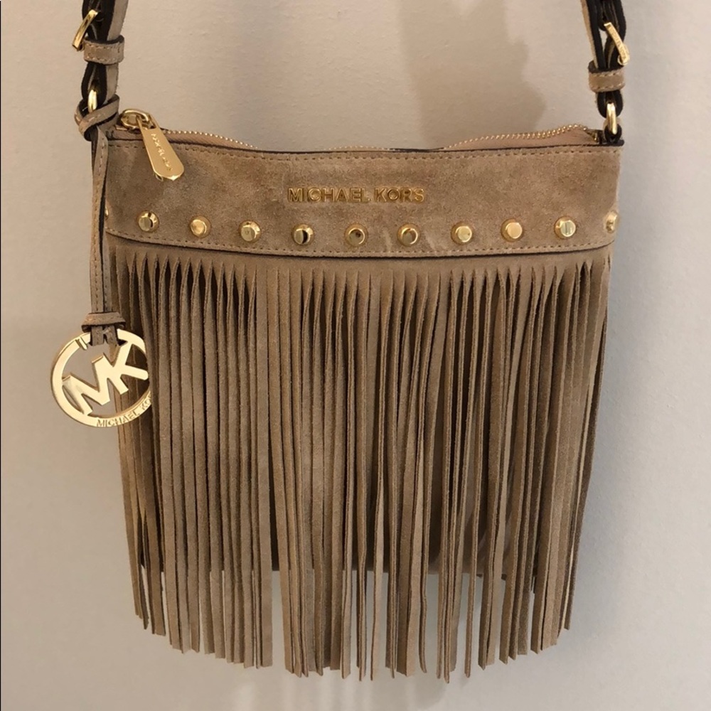 Michael Kors Suede Fringe Crossbody